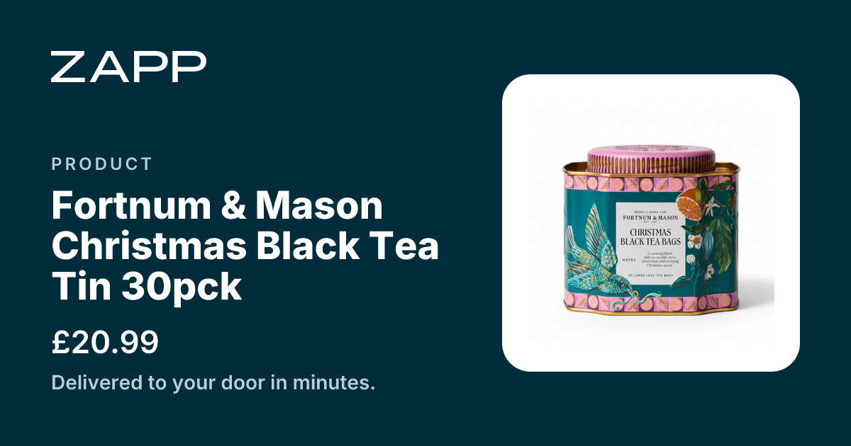 Fortnum & Mason Christmas Black Tea Tin 30pck | Zapp - Elevate