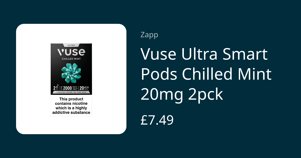 vuse mint vape Ultra Smart Pods Chilled 20mg 2pck Flavor:Tobacco Cream Vuse Alto Golden Tobacco Full