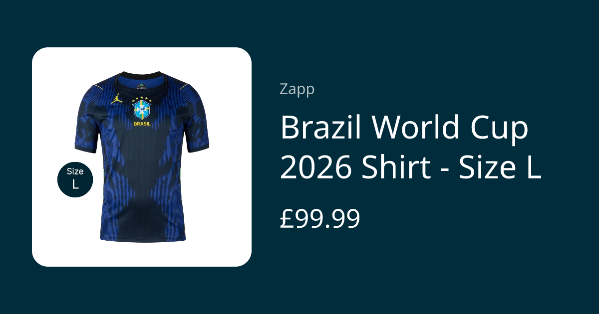 Brazil World Cup 2026 Shirt - Size L | Zapp - Elevate Your Everyday 🩵