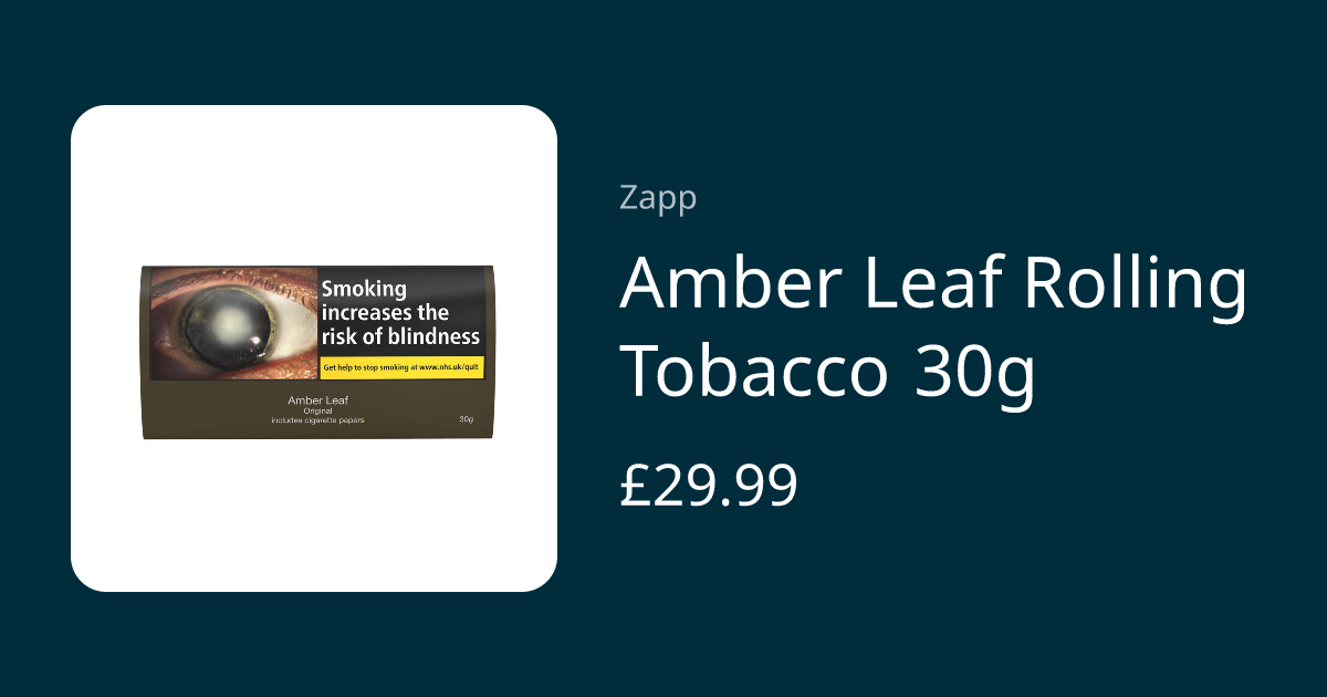 amber rolling tobacco Leaf Hand (50g Pouch) Amber Leaf Hand Rolling Tobacco