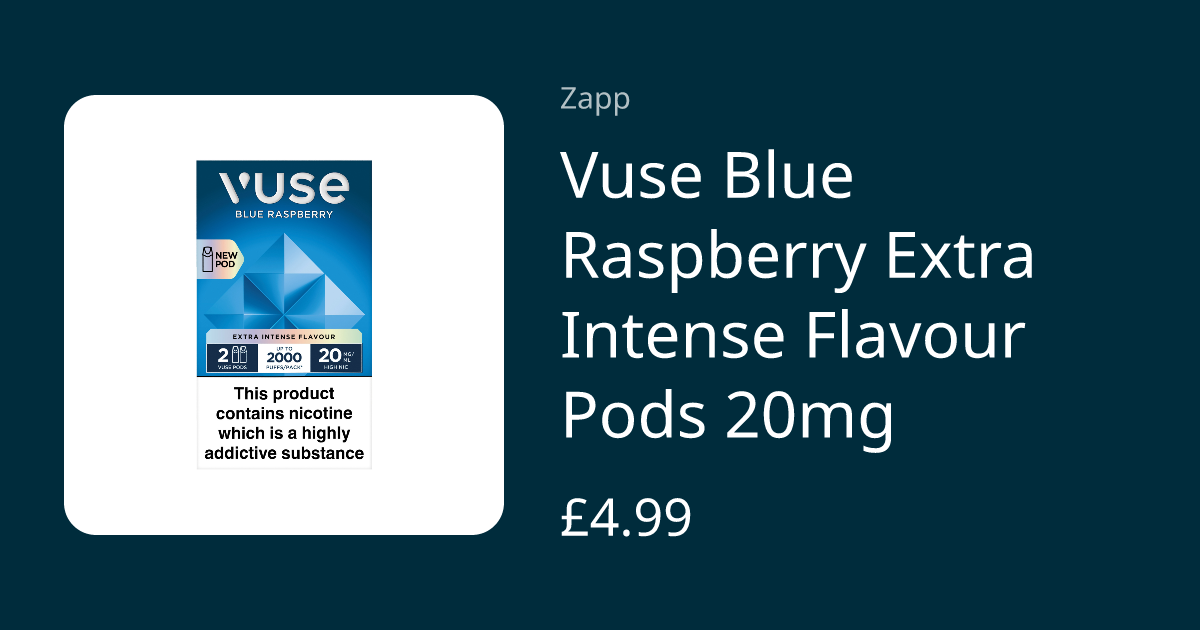 vuse pod extra intense Blue Raspberry Flavour Pods 20mg | Zapp Top seller FLAVORS:WHITE GUMMY ICE Geekvape S100 Aegis Solo