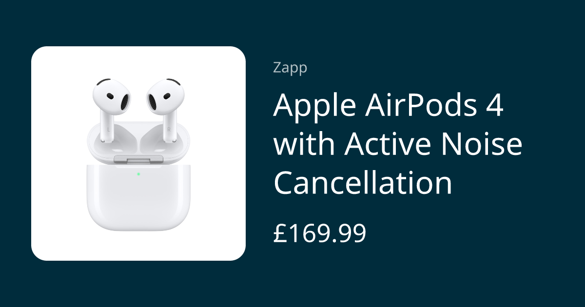 Apple AirPods 4 with Active Noise Cancellation | Zapp - Elevate